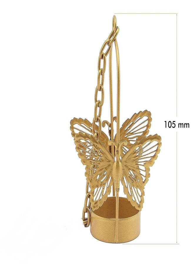Kyzzo™ Butterfly Hanging Tealight Candle Holder for Home Decor, Indoor and Outdoor Decoration, Diwali Gifting Item (Pack of 4 pcs, Gold) - Image 5
