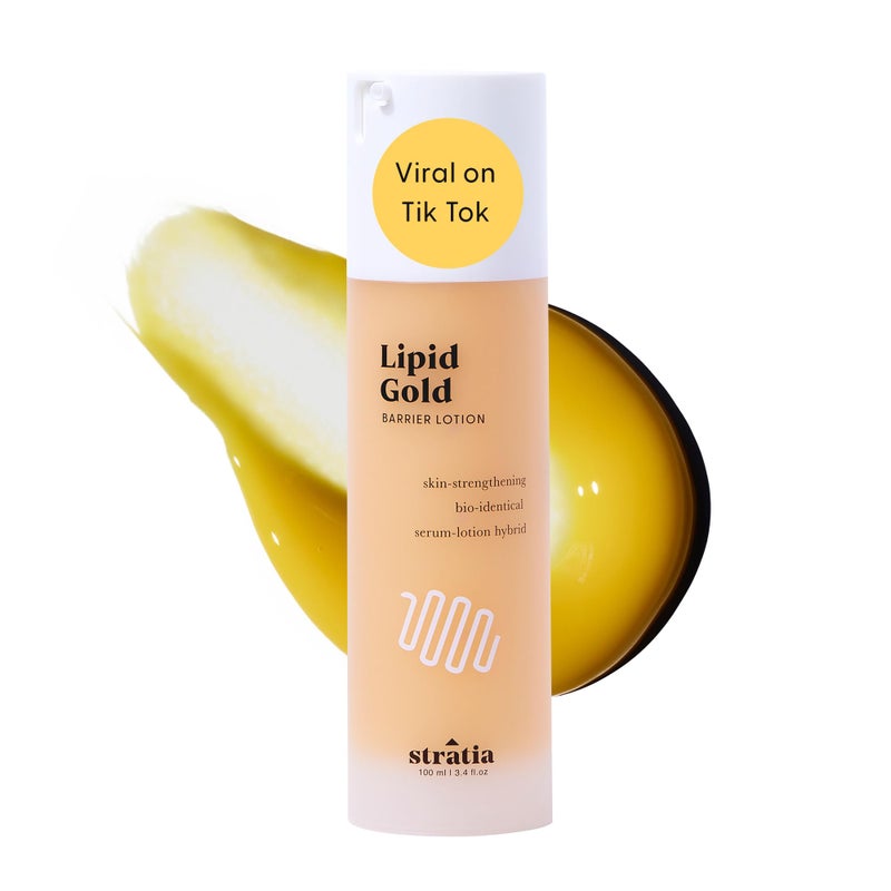 Stratia Lipid Gold Skin-Strengthening Ceramide Moisturizer with Niacinamide, Hydrates & Soothes All Skin Types, 3.4 Fl Oz - Image 1