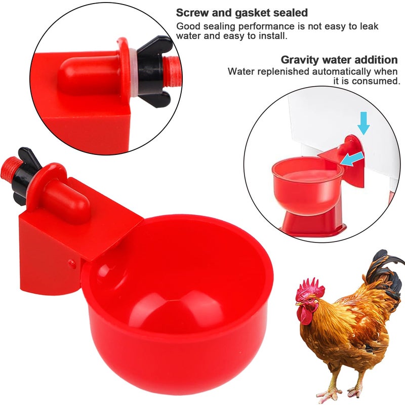 Vaso de Agua 20 Piezas Bebedero Automático para Pollitos - Durable Sistema Riego Aves de Corral - Image 5