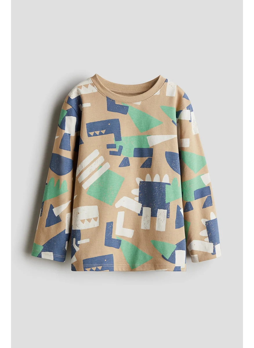 H&M Printed Jersey Top