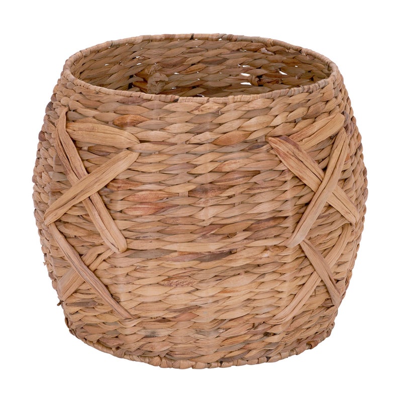 Household Essentials ML-4112 Hyacinth Round Floor Basket, X-Design, Brown - Image 5