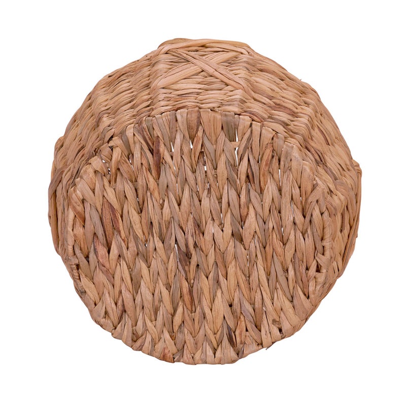 Household Essentials ML-4112 Hyacinth Round Floor Basket, X-Design, Brown - Image 4