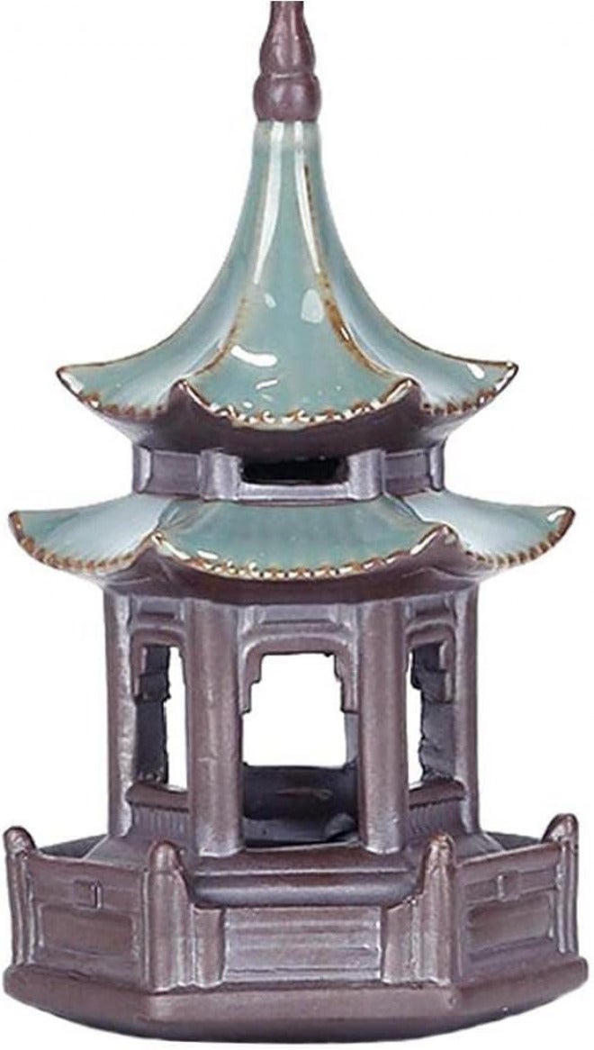Miniature Fairy Garden House Ceramic Retro Tower Aquarium Decor for Micro Landscape Garden Accessories - Image 1
