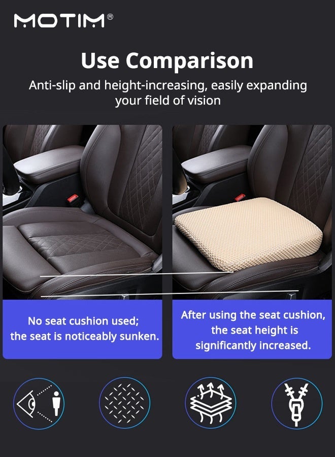 Motim Car Weadge Seat Cushion, Portable Car Seat Cushions for Driving, Effectively Increase The Field of View By 6cm, Sciatica & Hip & Coccyx Pain Relief Desk Chair Cushion, for Car Office Home - Image 4
