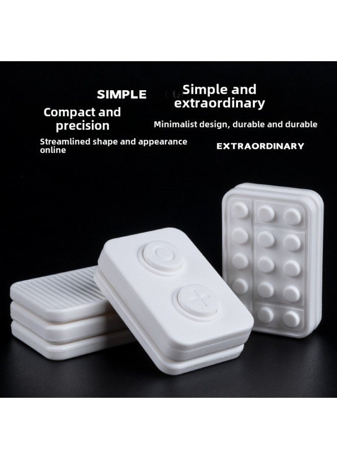 Creative Magnetic Decompression Cube EDC Push Card Fingertip Rotating Office Decompression Popa Coin Toy-Color:Magnetic Decompression Push Card-Press-White  - Image 4