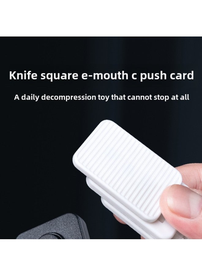 Creative Magnetic Decompression Cube EDC Push Card Fingertip Rotating Office Decompression Popa Coin Toy-Color:Magnetic Decompression Push Card-Press-White  - Image 3