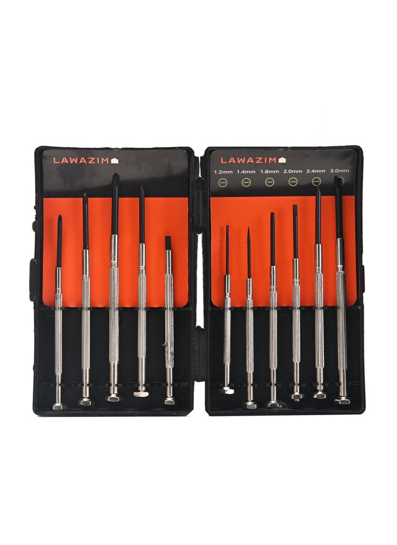 LAWAZIM Precision Screwdriver Set -11 Piece- Mini Micro Tool Kit with High Carbon Steel Tips, Phillips Flathead Reed Prince -for Electronics Repair Home Improvement DIY Maintenance Technician Hobbyist  - Image 1