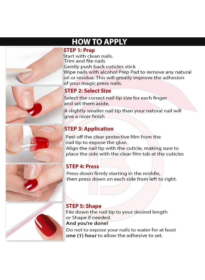 طلاء اظافر مزدوج الوجه مقاوم للماء لليدين والقدم طوال اليوم - 24 لاصق - Image 4