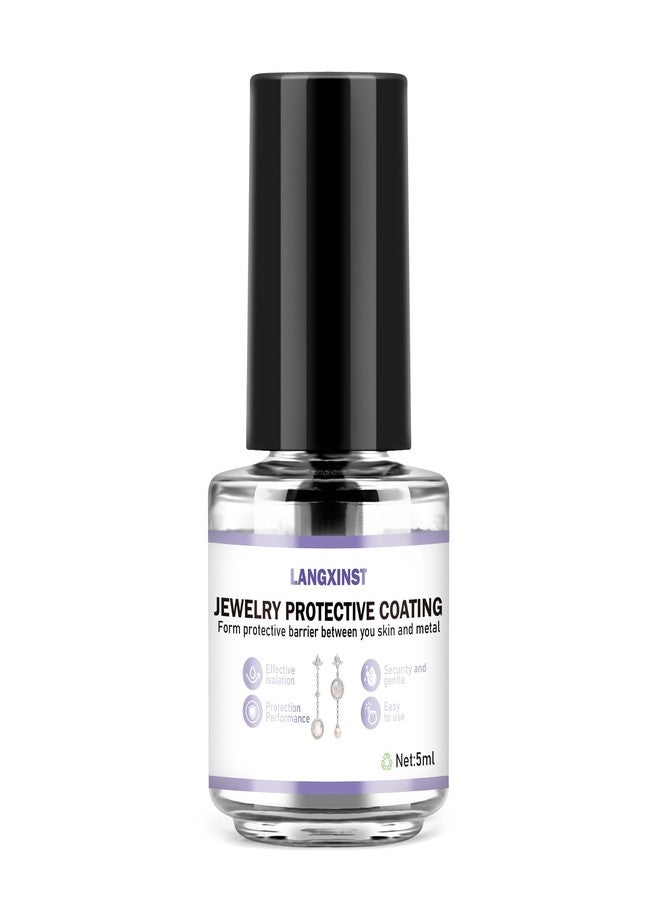 LANGXINST Jewelry Protective Coating,Jewelry Sealant, Clear Invisible Long-Lasting Protection Forms a Protective Barrier Between Skin and Metal Suitable for Earrings, Rings, and Bracelets(5ml) - Image 1