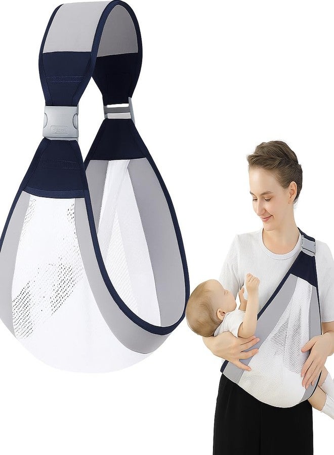 BANSHIK Ergonomic Baby Sling Carrier - 3D Mesh Cotton Fabric One-Shoulder Baby Wrap for Newborn to Toddler Travel (0-36 Months) - Image 1