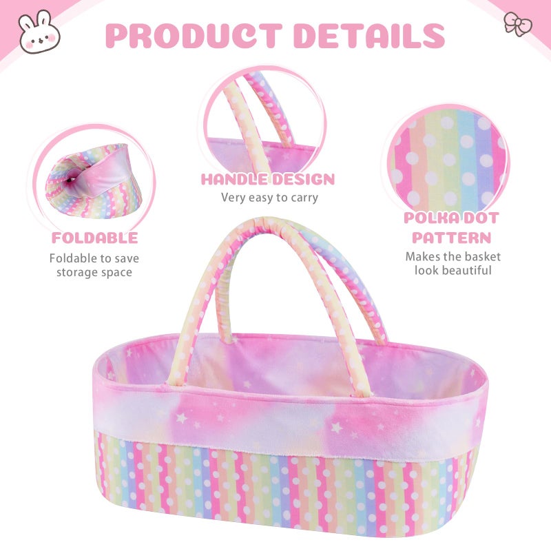 BABESIDE 8 Pcs Reborn Baby Doll Clothes with Bassinet for 17-22 Inch Babydolls  Reborn Baby Doll Accessories fit Newborn Baby Dolls Girls  Colorful Baby Dolls Clothes - Image 3