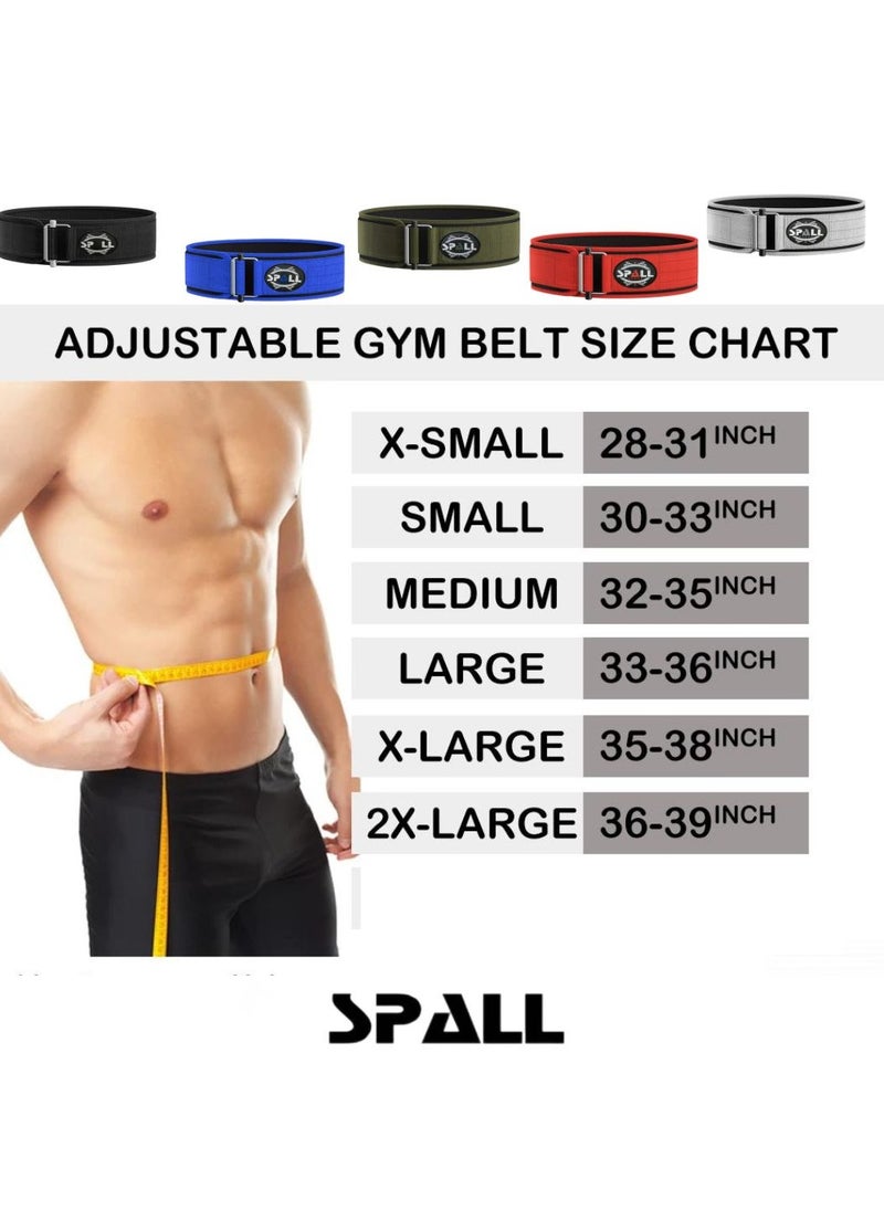 Spall Weight Lifting Belt, Self-Locking Adjustable Gym Belt, Powerlifting & Strength Training Lumbar Support, Durable Nylon Belt for Men & Women Fitness Workouts  - Image 3