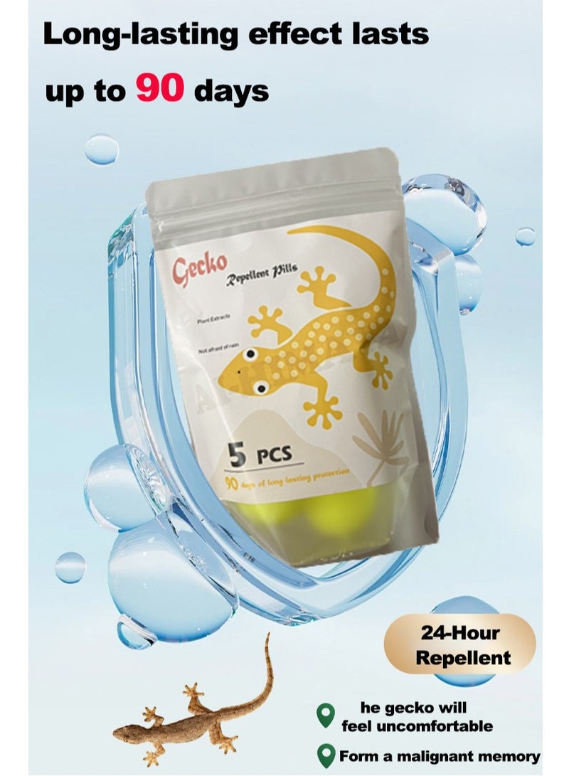 جيكو حبوب طاردة للوزغ - رائحة فريدة تطرد الوزغ والحشرات وما إلى ذلك لفترة طويلة وتوفر حماية فعالة (5 حبوب) - Image 2
