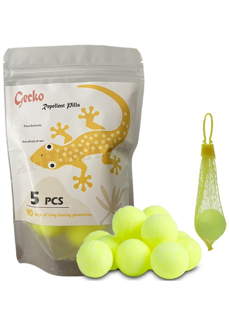 جيكو حبوب طاردة للوزغ - رائحة فريدة تطرد الوزغ والحشرات وما إلى ذلك لفترة طويلة وتوفر حماية فعالة (5 حبوب) - Image 1