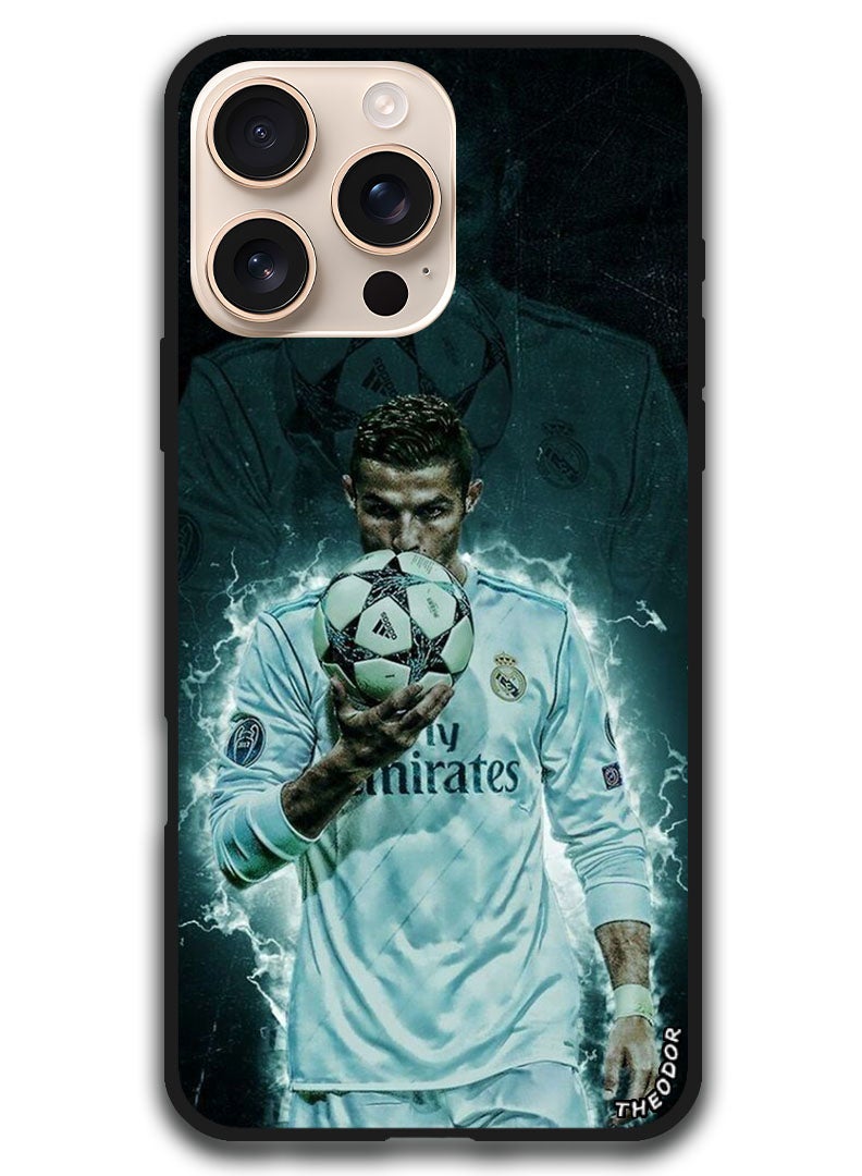 Theodor غطاء واقي مضاد للخدش وصدمات حماية لجهاز iPhone 16 Pro Max (6.9)-بوصة رونالدو (3) - Image 1