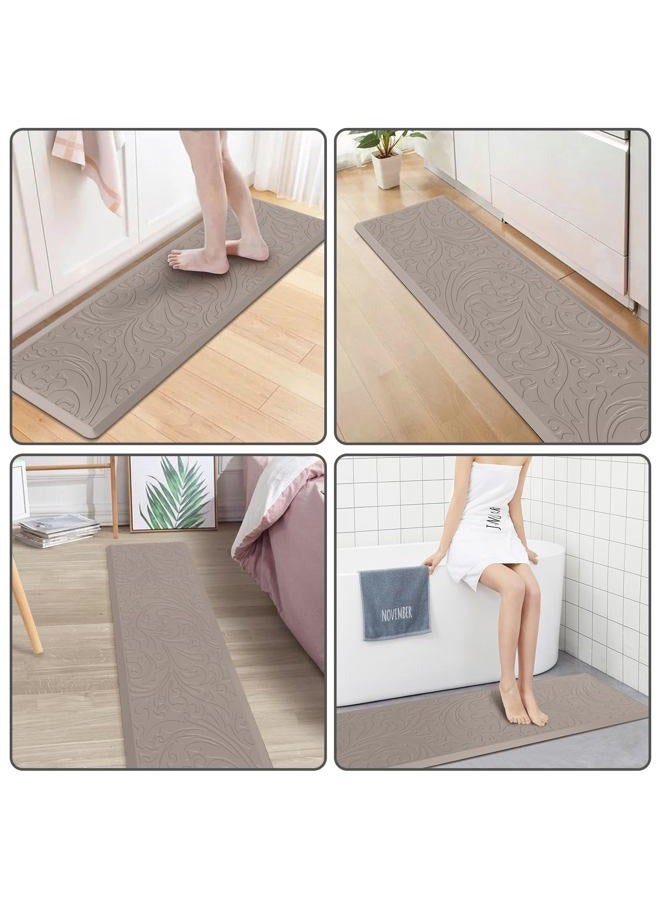 KMAT Kitchen Mat Cushioned Anti-Fatigue Waterproof Non-Slip Standing Mat Ergonomic Comfort Rug for Home,Office,Sink,Laundry,Desk 17.3" (W) x 60"(L),Khaki - Image 4
