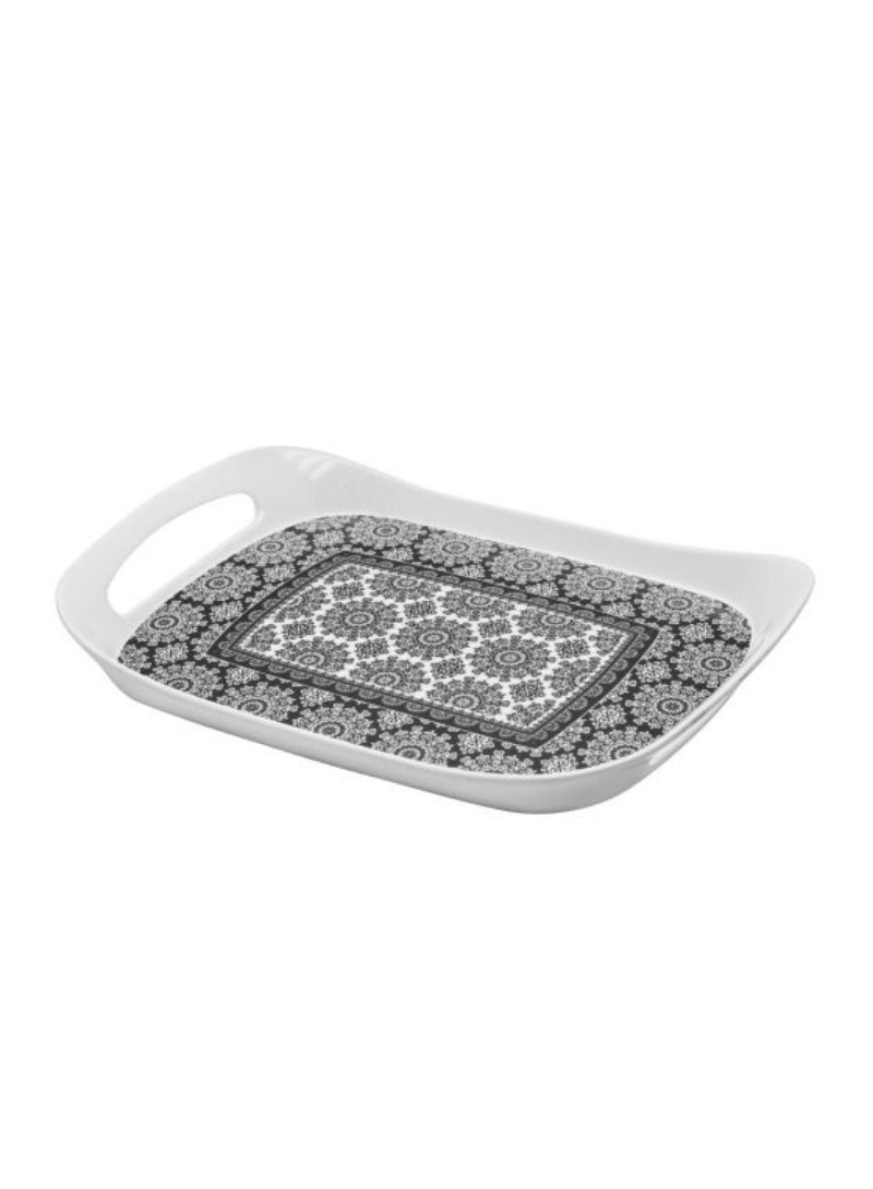 Top Pick Comfort Tray Medium Black Abstract Dwt1073Bab 14" X 9.6"
