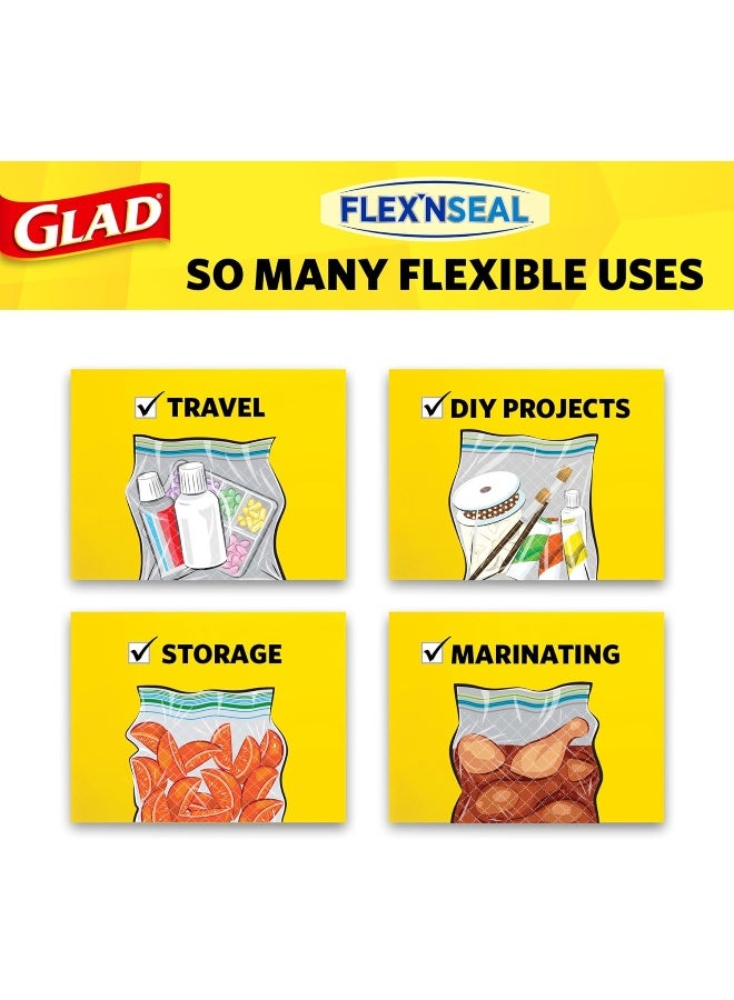 Glad Flex'N Seal Food Storage Plastic Bags, Quart, 38 Count (Package May Vary) - Image 4