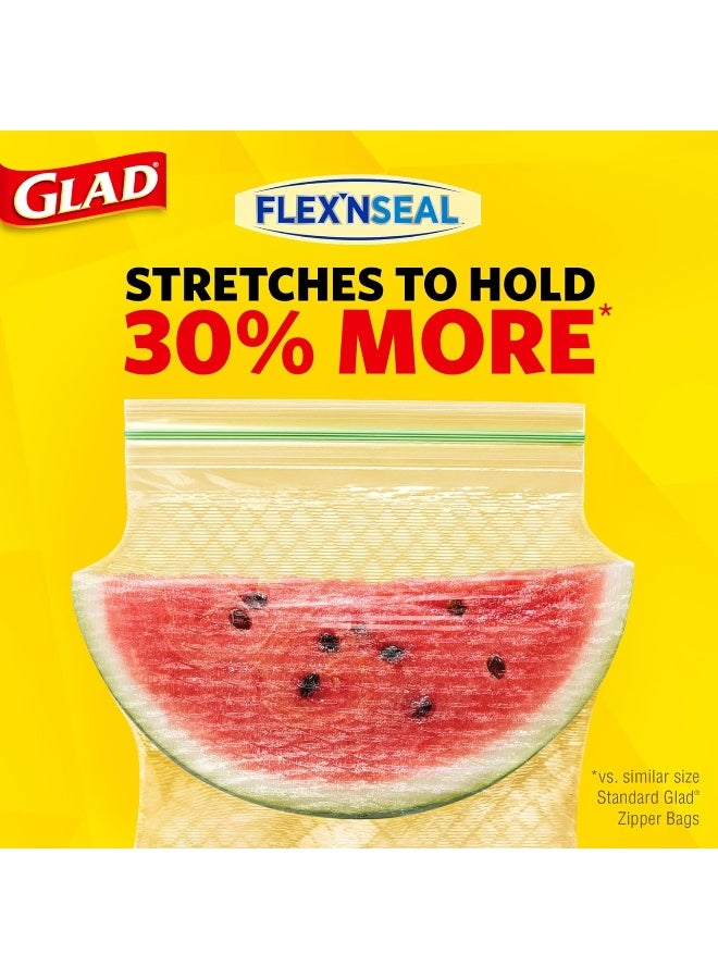 Glad Flex'N Seal Food Storage Plastic Bags, Quart, 38 Count (Package May Vary) - Image 2