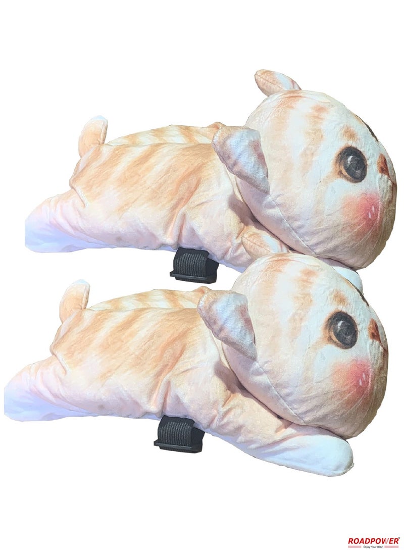 RoadPower Car Tissue Box Holder Hangable Multifunction Cute Cartoon Cat For Facial Tissue And Other Napkin Papers Personality Interesting Net 2 Pack  - Image 1