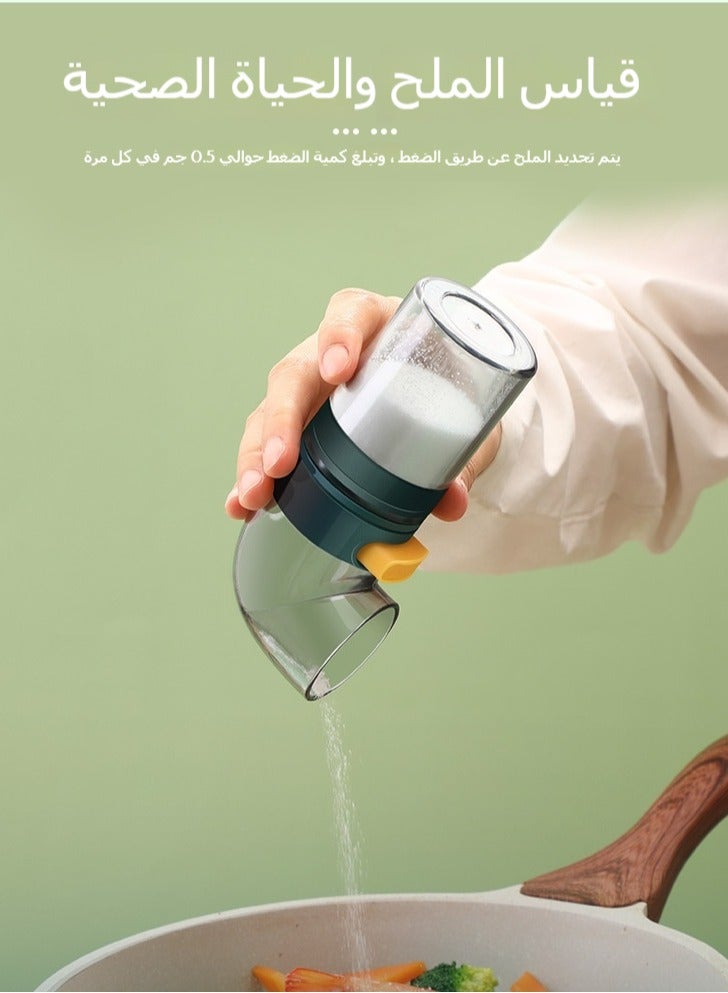 زجاجة توابل قياسية | برطمان توابل محكم الغلق مع فوهة ضغط لقياس دقيق - شفاف  - Image 2