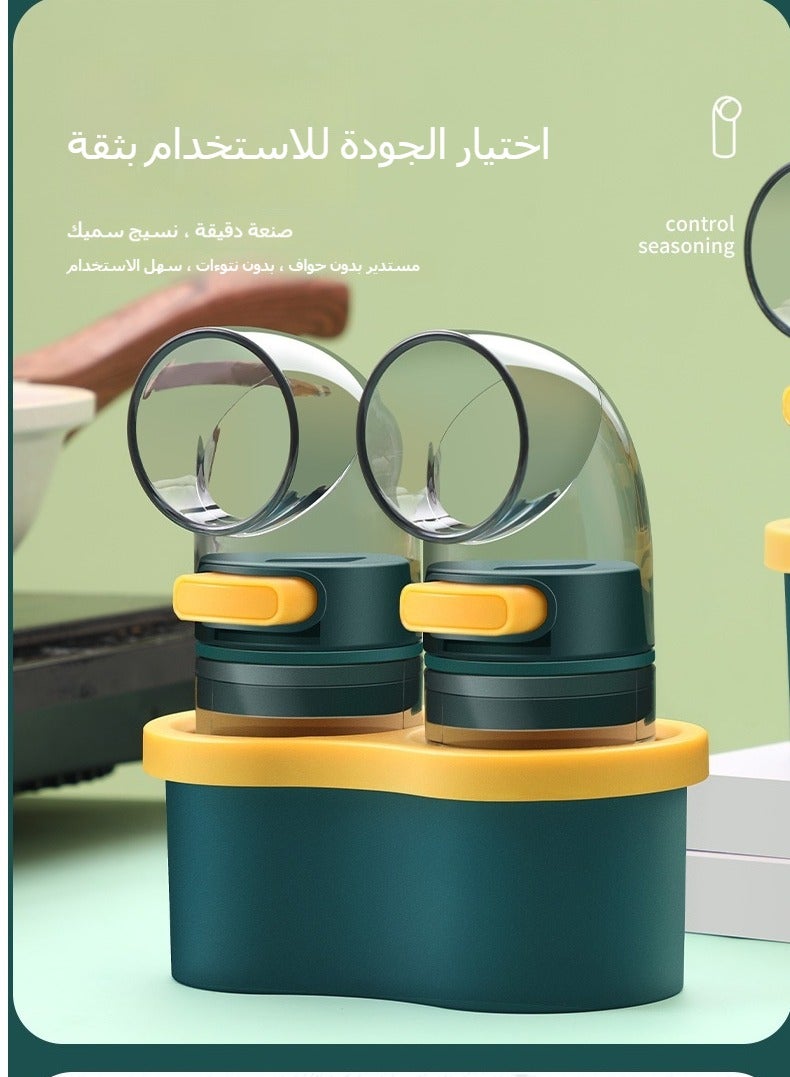 زجاجة توابل قياسية | برطمان توابل محكم الغلق مع فوهة ضغط لقياس دقيق - شفاف  - Image 4