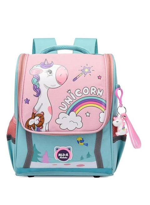 Kids Backpacks Toddler Backpack School Bags for Girls Cartoon Cute Kids Travel Backpack Red Unicorn Backpack