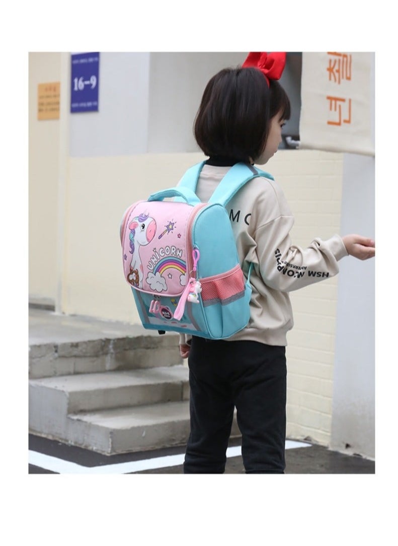 Kids Backpacks Toddler Backpack School Bags for Girls Cartoon Cute Kids Travel Backpack Red Unicorn Backpack