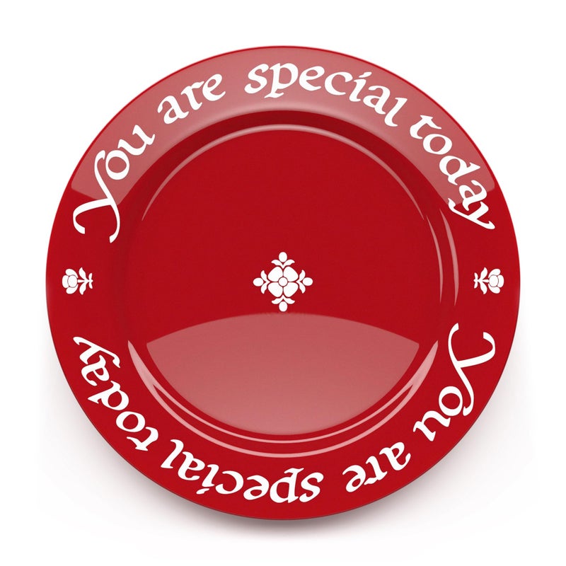 Waechtersbach "You Are Special Today" Red Plate â€“ Original Waechtersbach â€“ Celebration Dish â€“ Iconic Gift for Birthdays, Mother's Day & Milestones â€“ German Ceramic Tradition â€“ Dishwasher Safe, Incl. Gift Box - Image 1