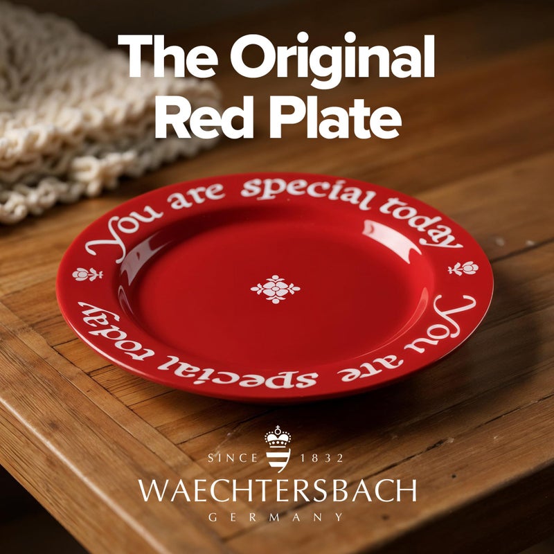 Waechtersbach "You Are Special Today" Red Plate â€“ Original Waechtersbach â€“ Celebration Dish â€“ Iconic Gift for Birthdays, Mother's Day & Milestones â€“ German Ceramic Tradition â€“ Dishwasher Safe, Incl. Gift Box - Image 3