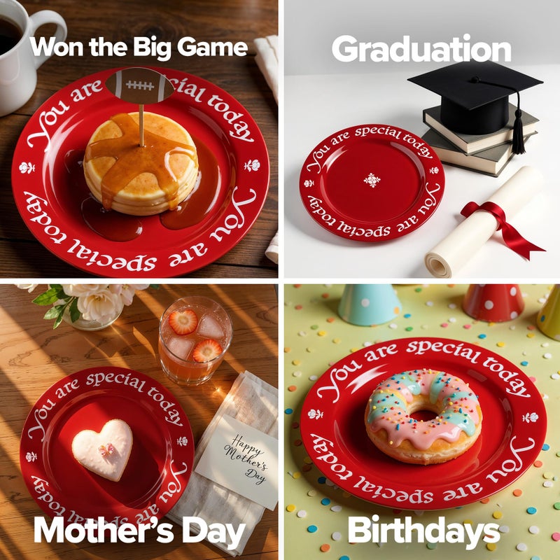 Waechtersbach "You Are Special Today" Red Plate â€“ Original Waechtersbach â€“ Celebration Dish â€“ Iconic Gift for Birthdays, Mother's Day & Milestones â€“ German Ceramic Tradition â€“ Dishwasher Safe, Incl. Gift Box - Image 5