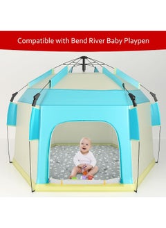 Moonsea Moonsea Hexagon Playpen Mat Compatible with Bend River Baby Playpen, Hexagon Playpen Mat, Non Slip and Cushion Play Mat Grey with Star Print  - Image 5