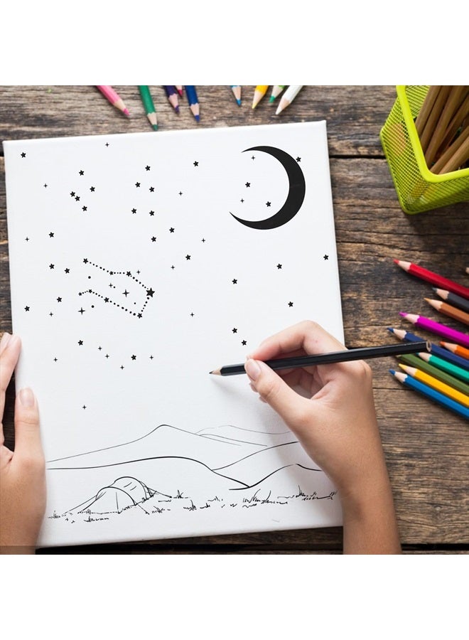 SAVITA 6pcs Night Sky Stencil, Moon and Stars Template & Zodiac Stencils, Twinkle Star Stencil for Painting Starburst Stencil Wall Painting Stencil for Wooden Furniture Paper Windows Walls Canvases - Image 4