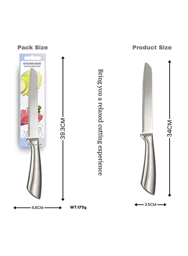 Feelings Stainless Steel Knife Heavy-Duty Meat & Vegetable Chopper with Ergonomic Handle Size 21 cm  (KQ0799)  - Image 2