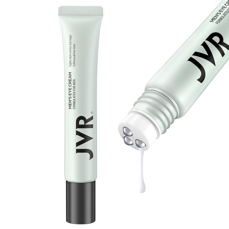 JVR JVR Caffeine Eye Cream and Under Eyes Roller for Dark Circles and Puffiness Fine Lines UnderEyes Bags Eye Serum with Vitamin C Hyaluronic Acid 20 ml