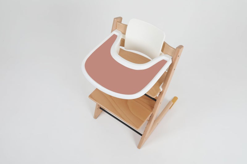 Gembebe Silicone Tray placemat Compatible with Stokke Tripp Trapp High Chair Tray (Sandy Pink) - Image 1