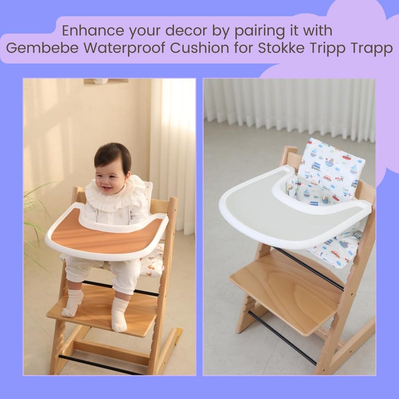 Gembebe Silicone Tray placemat Compatible with Stokke Tripp Trapp High Chair Tray (Sandy Pink) - Image 5