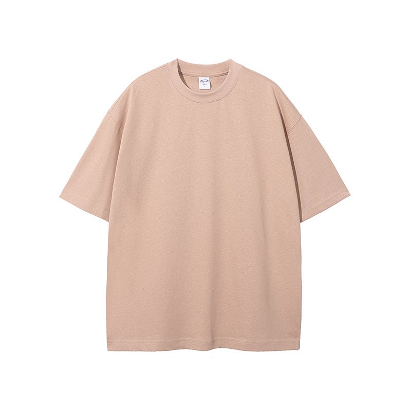 2025 new fashion brand mens FOG earth color pure cotton solid color t-shirt mens 305g high quality loose short sleeve t-shirt Lotus Root Starch-FG 