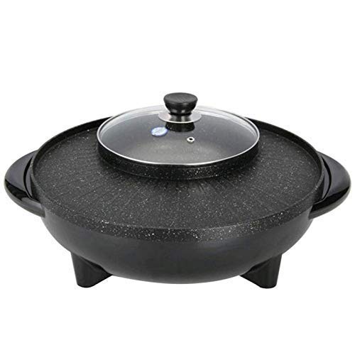 FEELING MALL FEELING MALL Korean Style 2 in 1 Multifunctional Nonstick Electric BBQ Raclette Hotpot with Grill Pan  - Image 4