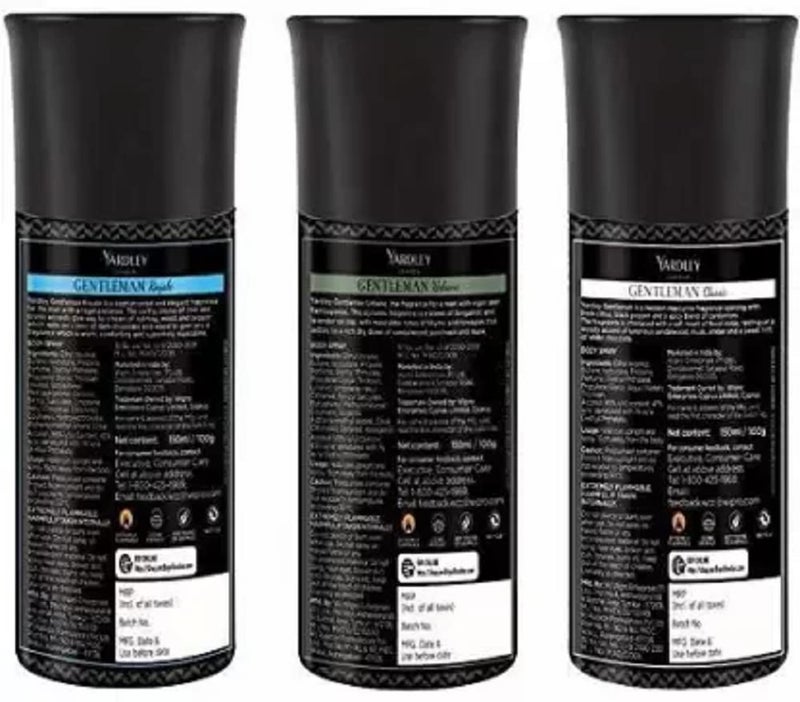 Yardley London Gentleman Classic,Gentleman Urbane,Gentleman Royale Deodorant Spray - For Men (450 ml, Pack of 3) - Image 2