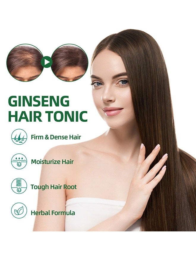 OUHOE Ginseng Hair Growth Liquid，Has The Effect Of Slows Hair Loss, Restores Hair Shine And Vitality, Stimulates Hair Growth, Suitable For All Scalp Uses，Natural Essence Ginseng Hair Nutrition Solution - Image 5