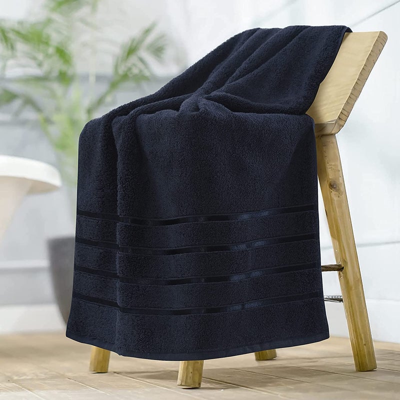 VIP BAGDA 100 Cotton 4 Piece Bath Towel Set 500 GSM Black  - Image 3