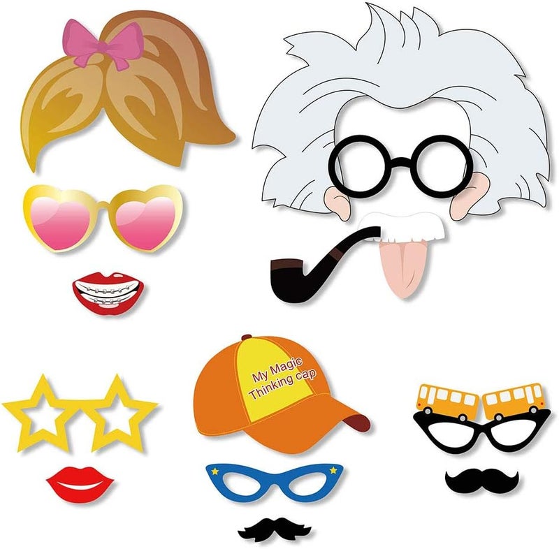 Konsait 46Count Back to School Photo Booth Props First Day of School Welcome DecorationsApple Pencil Stationery Chalkboard Decor for New Grade Celebrating Classroom Kindergarten Party Supplies - Image 3