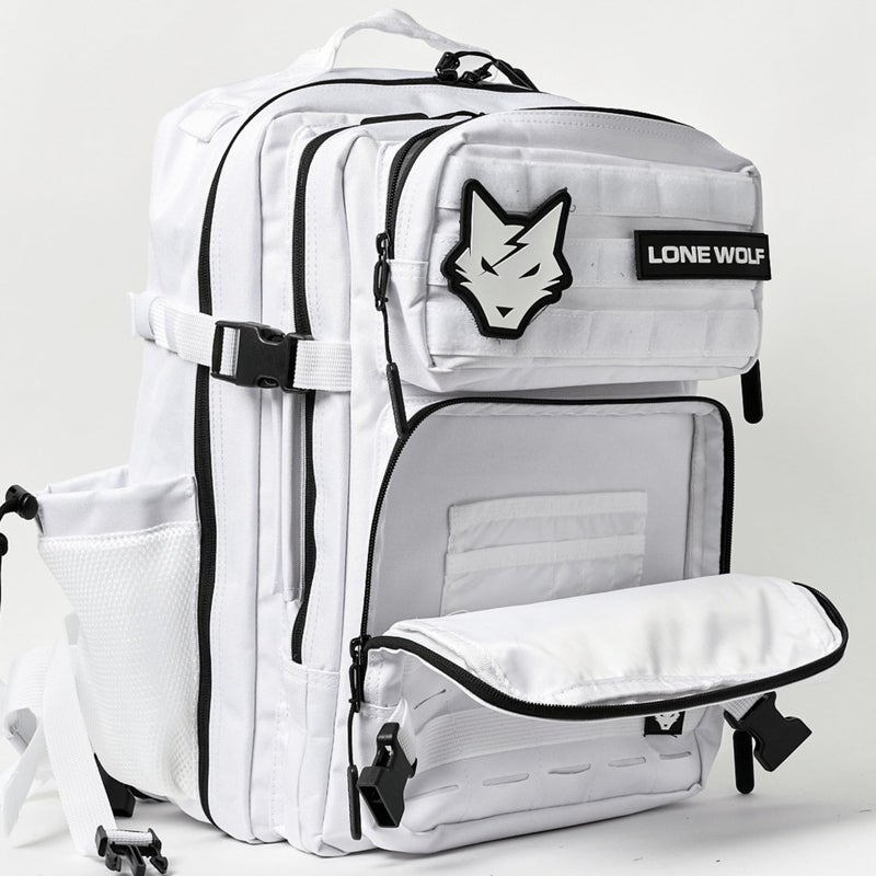 Lone Wolf Fitness Gen 3 Sports Backpack 35L White - Image 2