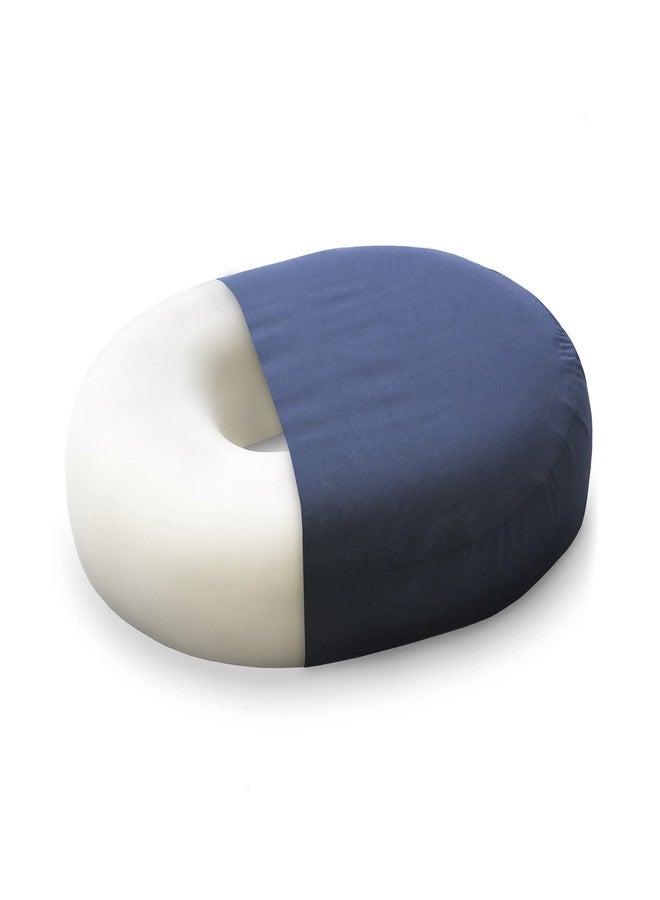 DMI Seat Cushion Donut Pillow and Chair Pillow for Tailbone Pain Relief, Hemorrhoids, Prostate, Pregnancy, Post Natal, Pressure Relief and Surgery, 16 x 13 x 3, Navy - Image 1