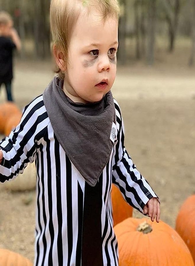 Happidoo Toddler Boy Halloween Costume Outfit Little Boy Black and White Striped Clothes (White,3 T - Image 3