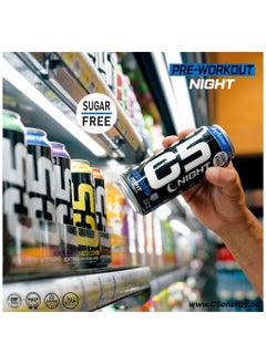C5 Energy C5 Energy Drink Night Energy Flavour, Pre Workout, Zero Caffeine, Sugar Free, Zero Calories with Beta Alanine, L-Arginine 16fl.OZ, 473ml Caffeine Free Preworkout Pack of 12  - Image 5