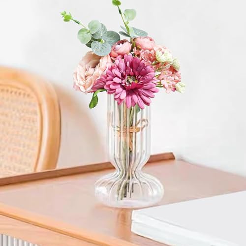 Zerzsy Artificial Flowers Bouquets, 4PCS Mixed Pink Artificial Peonies,Fake Flower Holding Flowers Wedding Bouquet for Bride Spring Home Desk Decor - Image 5