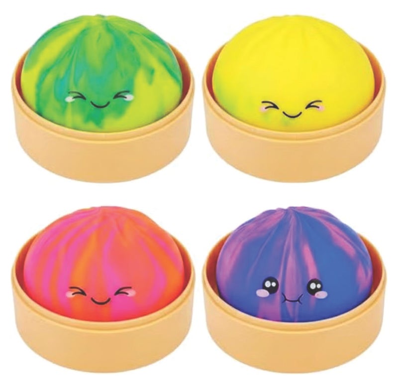 DUMPLINGS 9Cm Stress Sensory Squeeze Dough Tie-Dye Baozi - Image 3