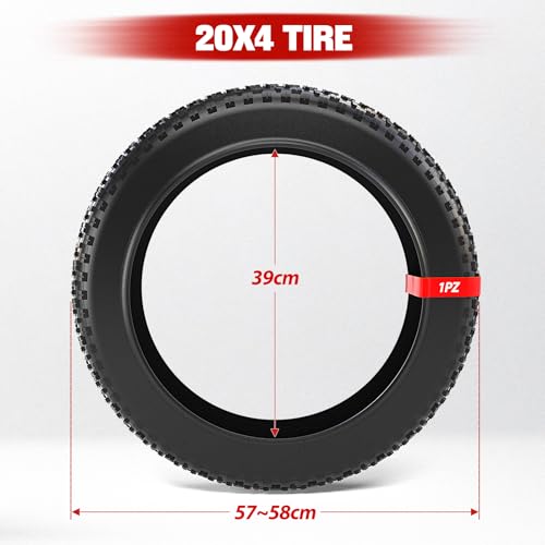 1PZ T20X01 Fat Tire 20 x 40 Inch EBike Mountain Bicycle Tire Replacement for HighPerformance PunctureResistant and AllTerrain Folding Electric MTB Tire with Offroad or Trail Riding - Image 3